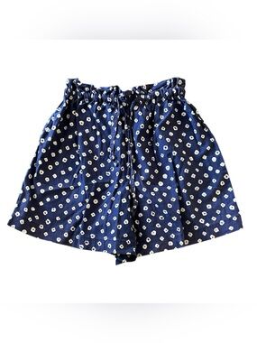 Pacer vintage paper bag blue & white print shorts